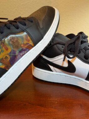 Nike Air Jordan 1 Low GS Hologram DR9497-001 Black White Sz 6Y/W7.5 - Retro